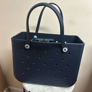 L/XL Navy Blue Bogg Bag w/ phone holder